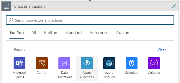 Select Azure Functions